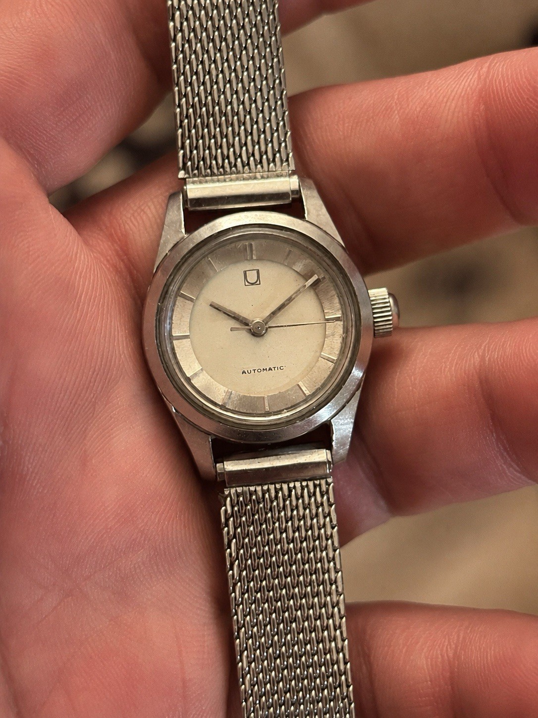 😍 RUNS GREAT! Gorgeous 1960s UNIVERSAL GENEVE Ladies 23mm POLEROUTER Automatic