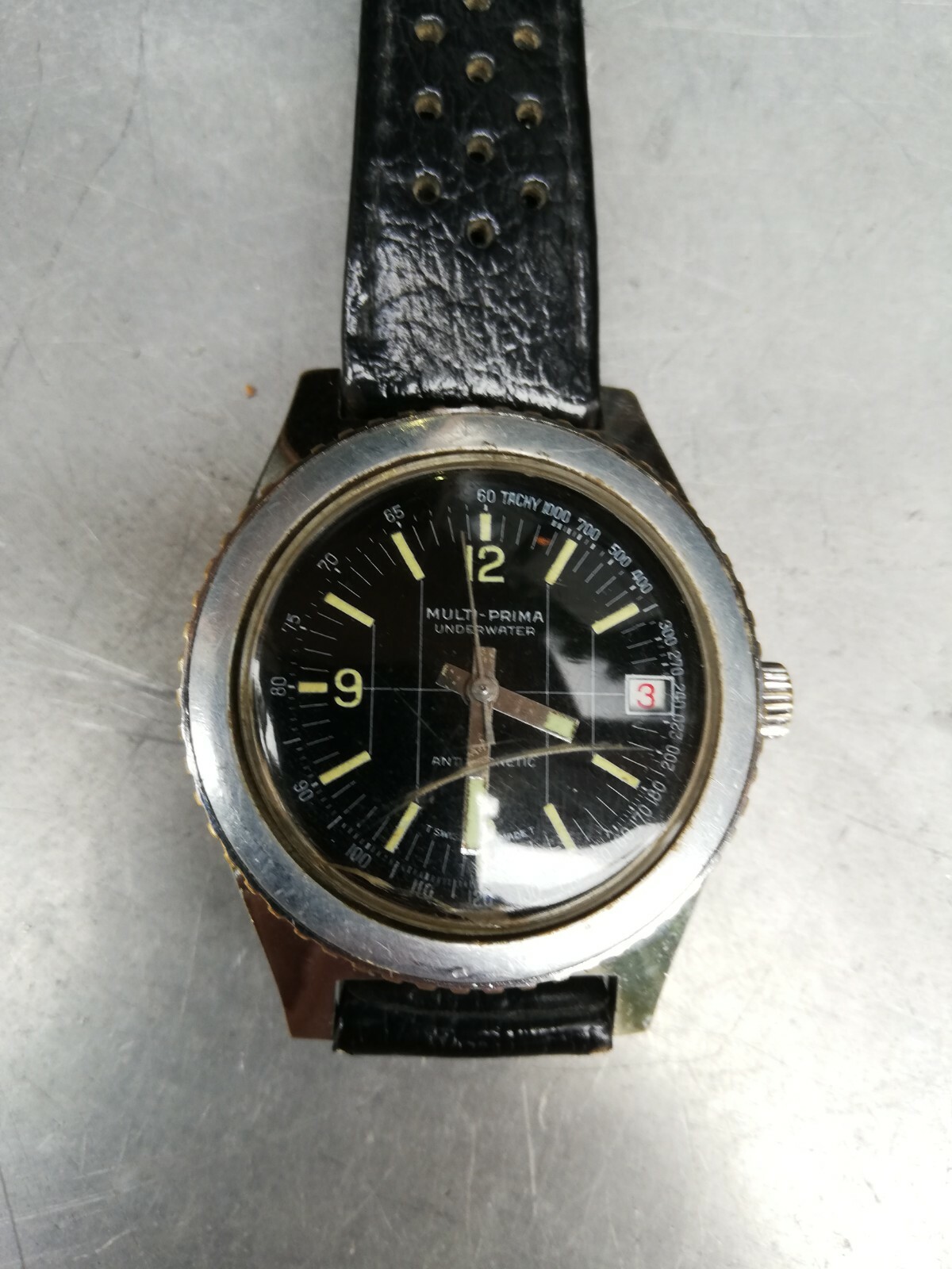 DIVER watch MULTIPRIMA UNDERWATER ANTIMAGNETIC SWISS MADE STAINLESS STEEL