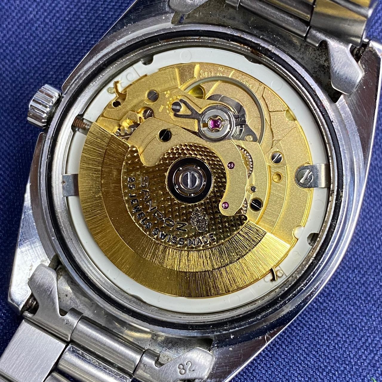 RARE Sandoz President Day Date Automatic ETA 2834-2 Vintage Swiss Watch 1980s