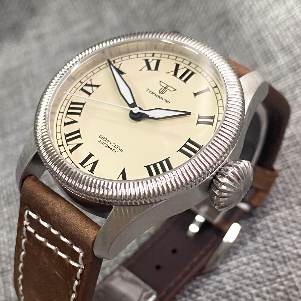 20ATM Diver Fluted 39mm Roman Mark NH35A PT5000 Auto Men’s Watch Sapphire Glass