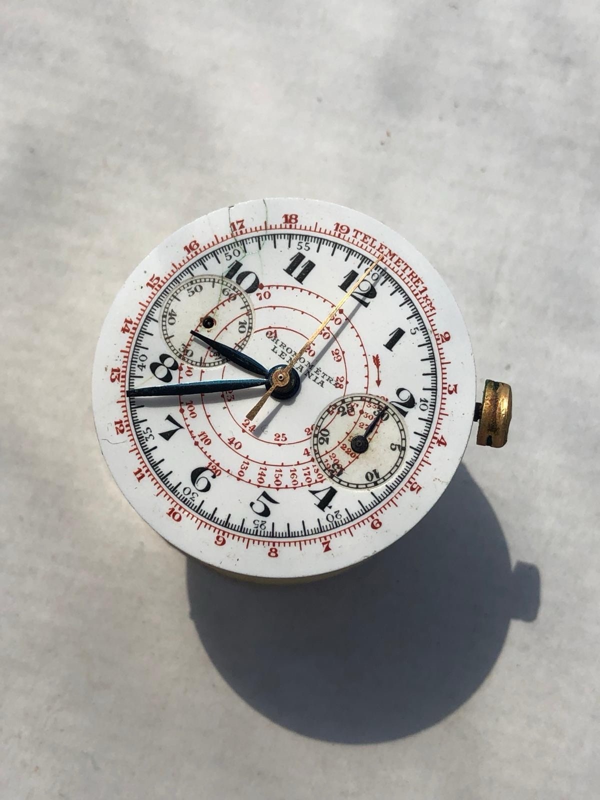 Lemania Omega 33.3 Rare Movement Cal 15 TL Monopusher Not Working For Parts
