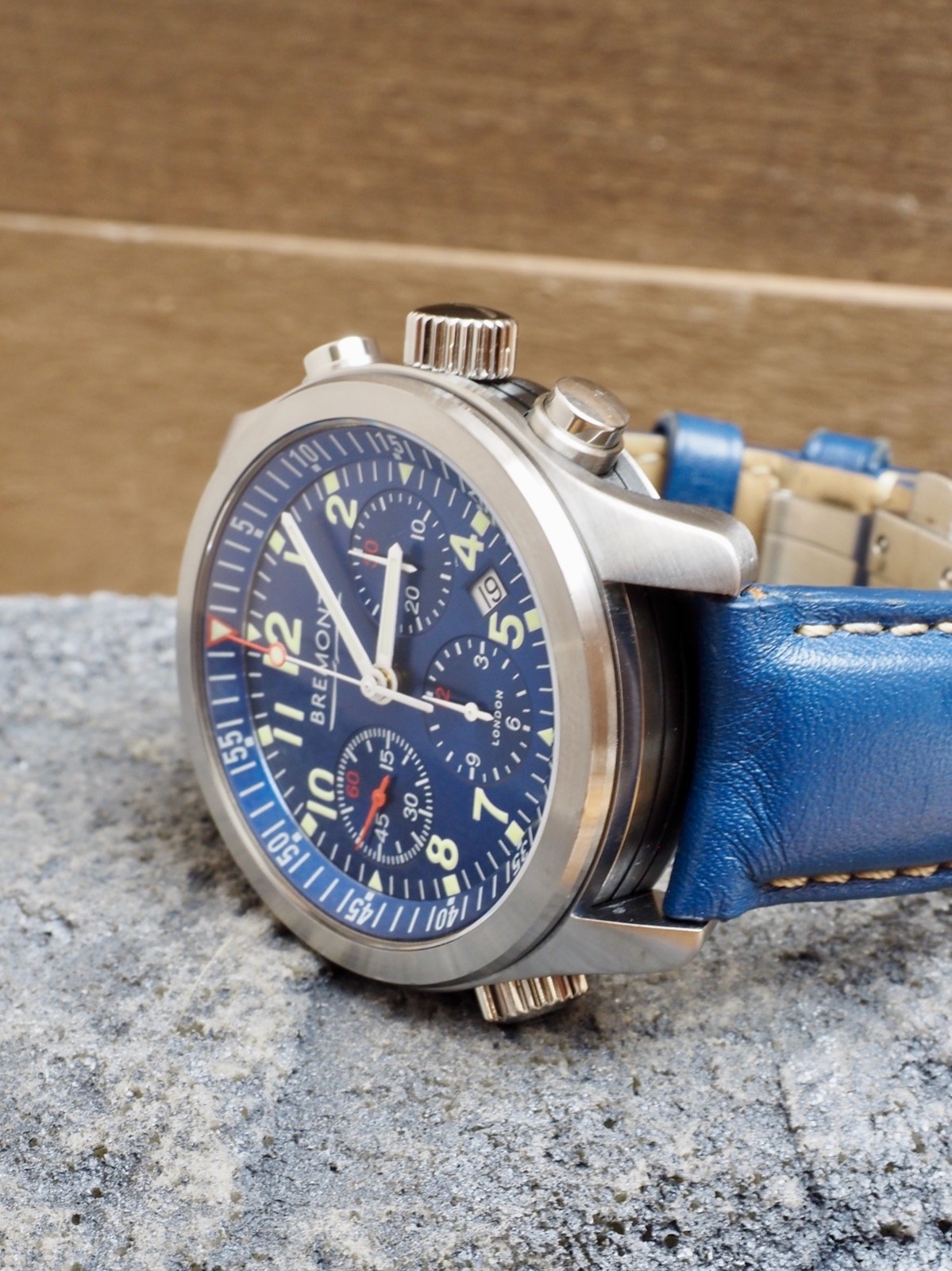 Bremont Pilot Chronograph Blue ALT1-P2 95% LNIB Best Color Dial Discontinued