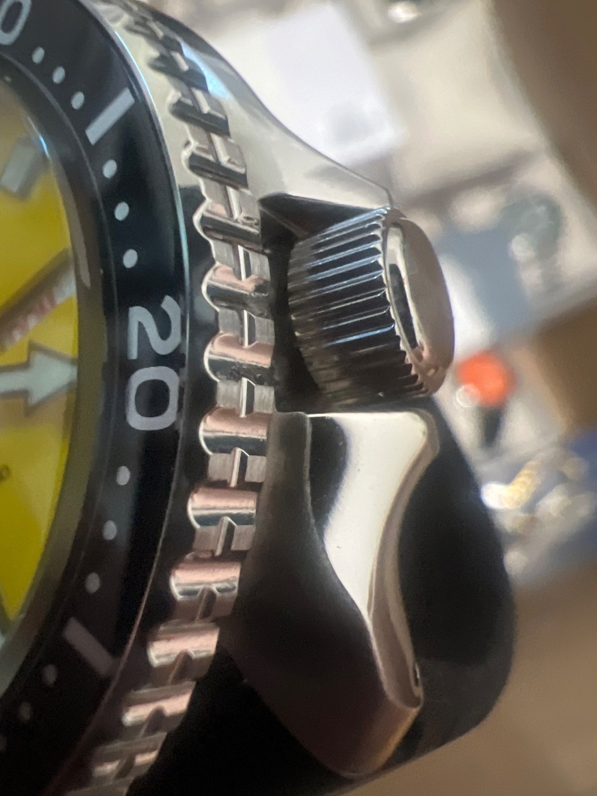 Seiko Men 5 Sports ❤️Automatic Yellow Dial 42.5 mm Rubber Strap Watch SRPL87