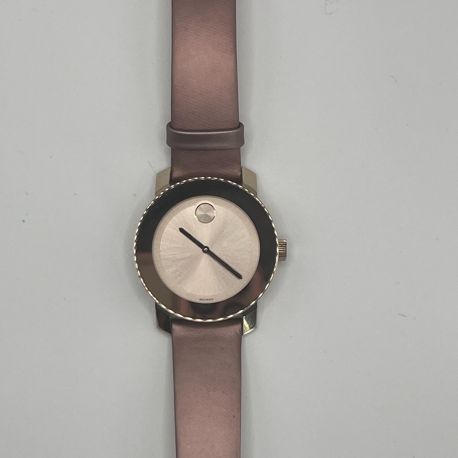 Movado BOLD Women’s Swiss Watch Rose Gold Pink Leather Strap MB.01.3.34.6267