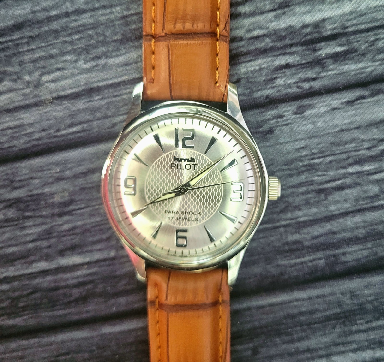 Vintage Clean Hmt Pilot Mechanical 17J Pie Pan Men’s Watch