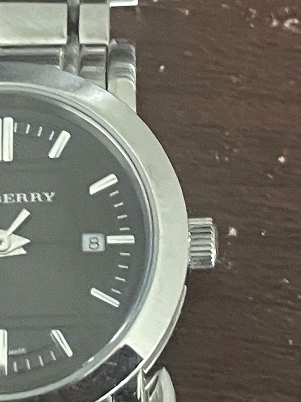 Burberry Unisex Quartz Date Black Dial 38mm Silver SS Bracelet 50m Watch