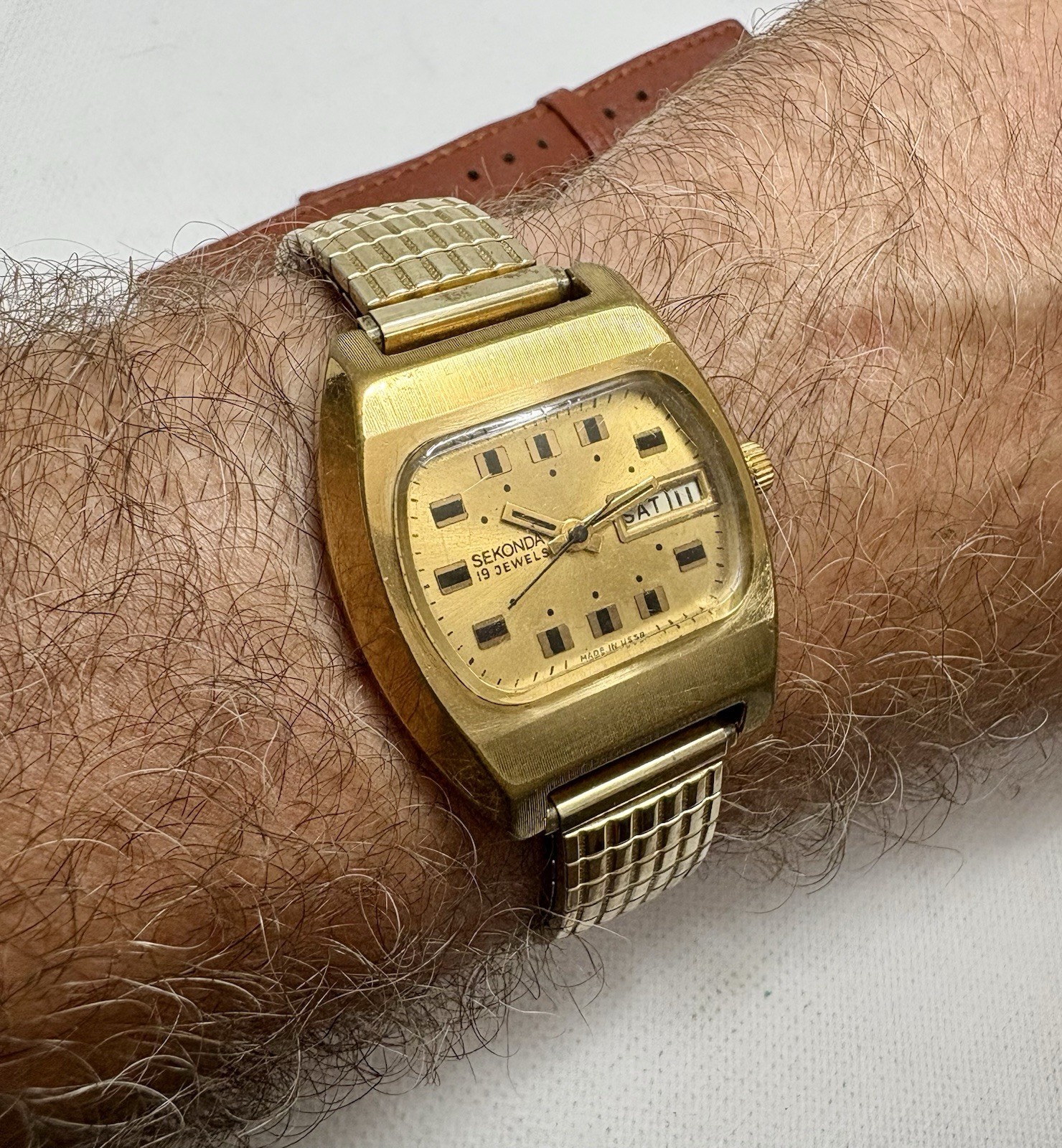 Vintage 1970s Sekonda Gold Plated 19 Jewel Mechanical Watch