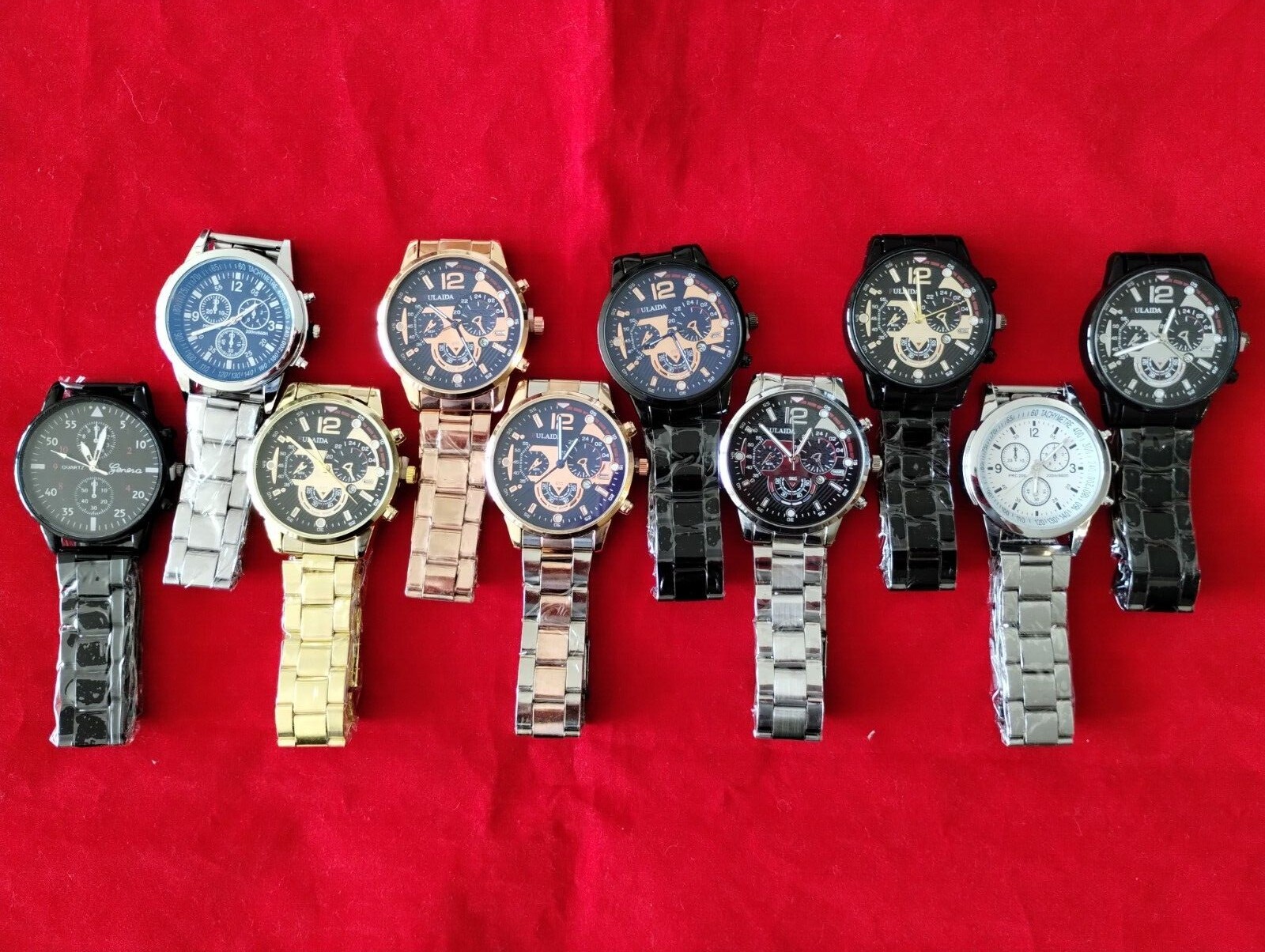 Men New Assorted Quartz Watch Relojes de Hombre Stainless Wrist Band Mens Gift
