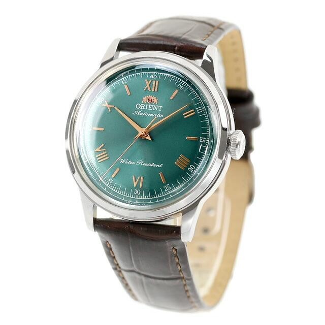 ORIENT RN-BB0001E Bambino 38mm Green Roman No Date Automatic Leather Watch