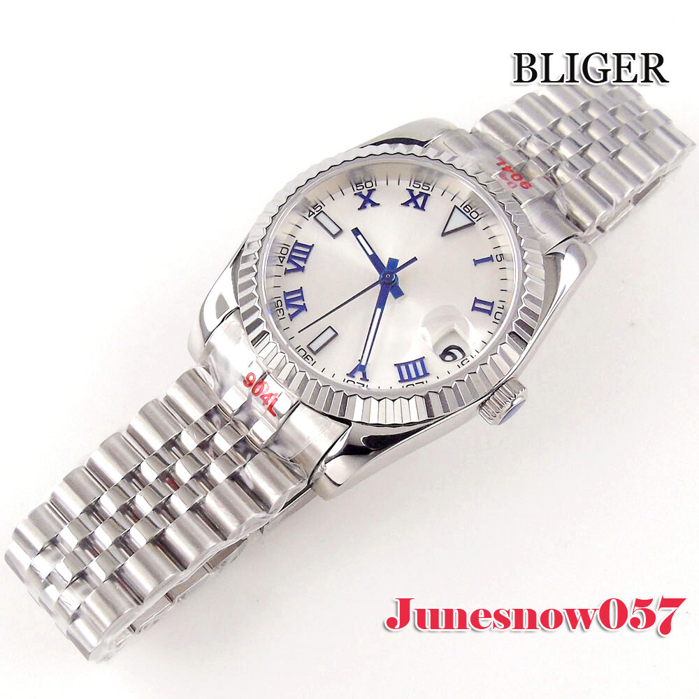 Bliger 36MM/39MM Automatic Watch Men NH35A MIYOTA PT5000 Movement Jubilee Strap