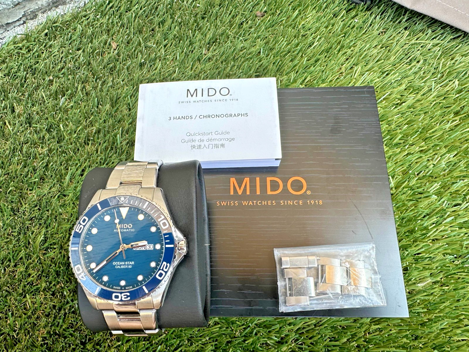 Mido Ocean Star 200C Blue Automatic Swiss Watch Ceramic Bezel M042.430.11.041.00