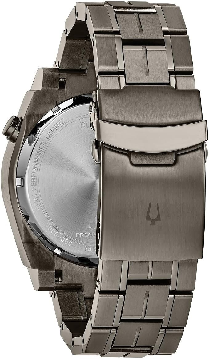 Bulova Precisionist 98B343 Men’s 46mm Chronograph 300M Gray Ion-Plated Watch Box