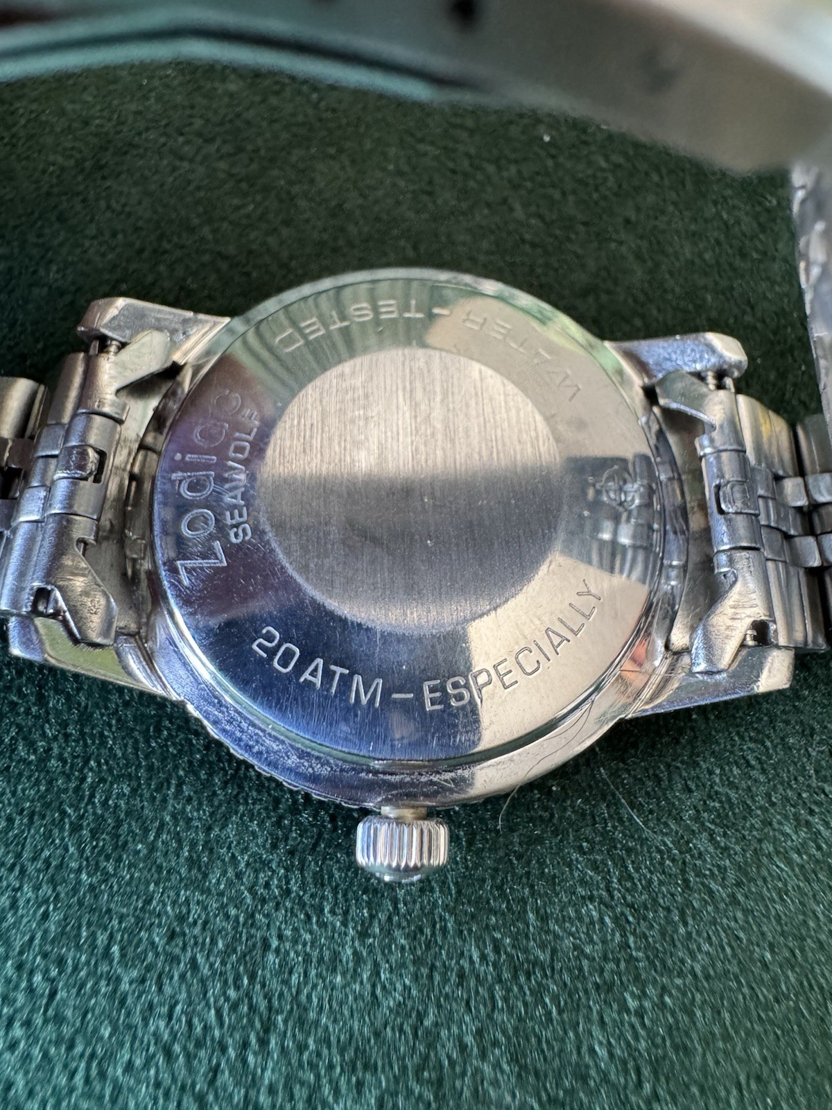 Zodiac Sea Wolf Vintage Dial Automatic Stainless Steel Serviced Amazing!