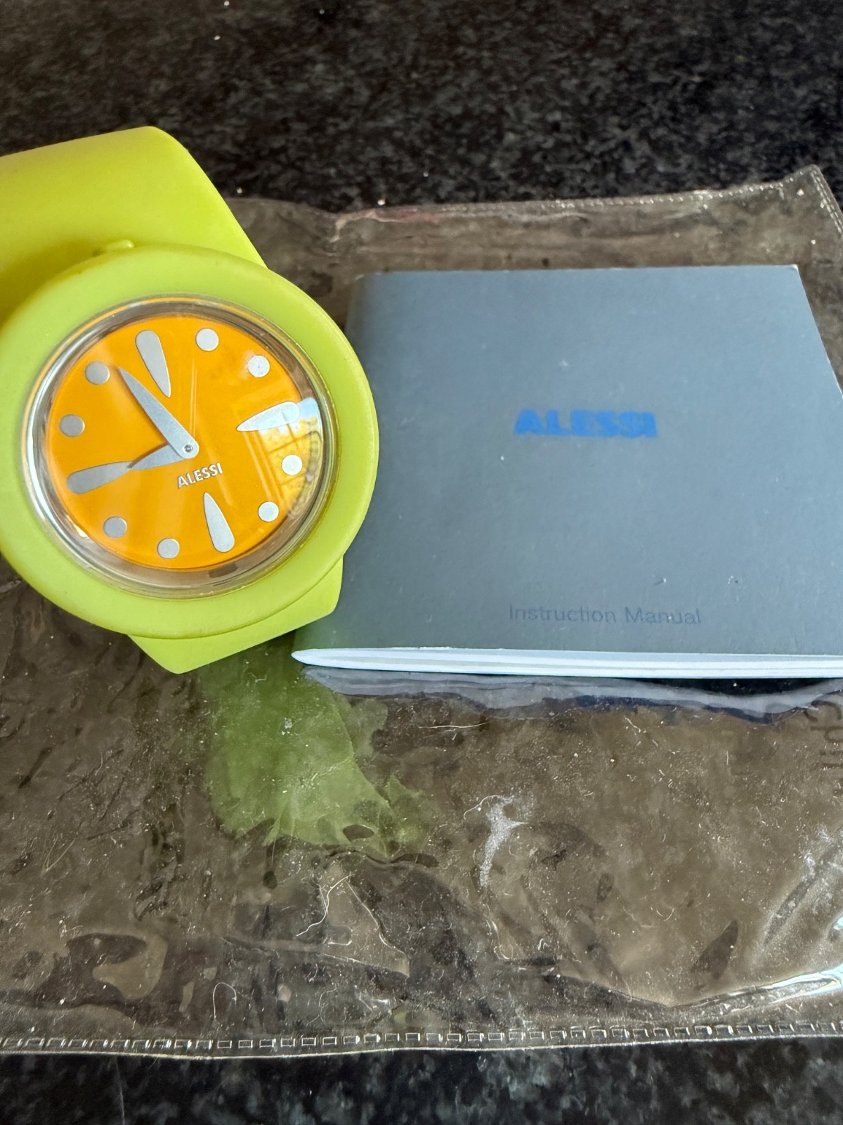 Alessi AL1000 Calumet Watch Stefano Pirovano Green/Orange Unisex WR to 30m