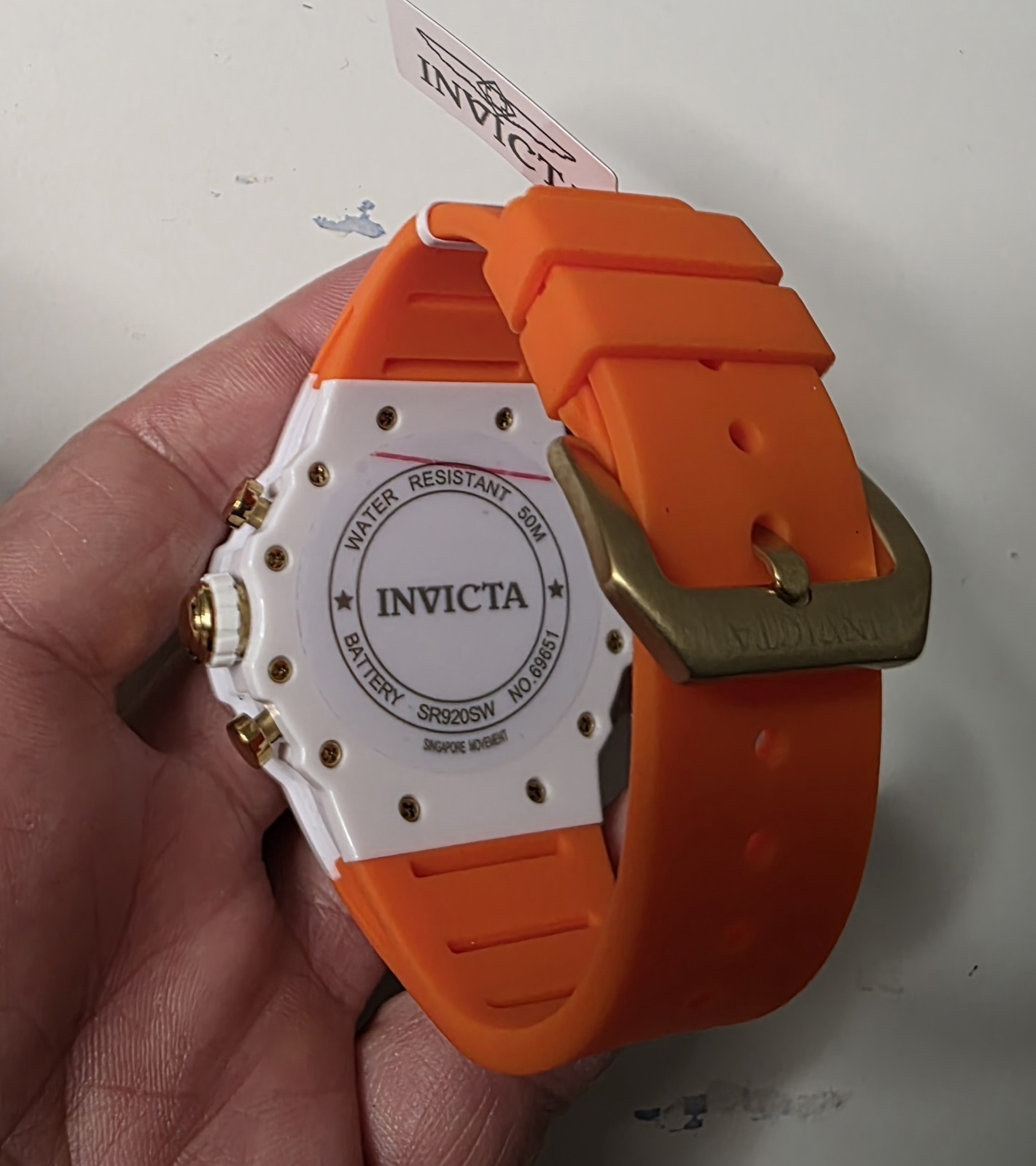 Invicta Racing Vaulthan Men’s Watch – 44mm, Orange (69651)