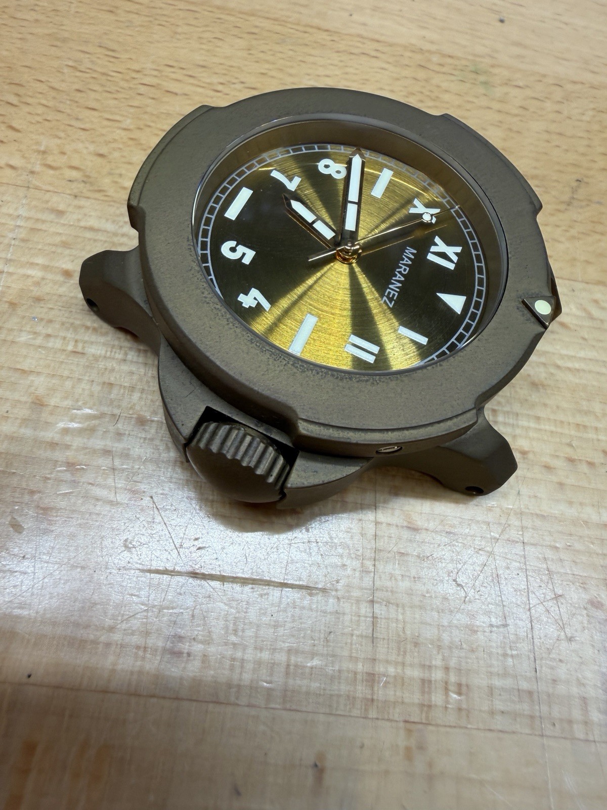 Maranez Bangla 47 Automatic Diver Watch Brass Gold California Dial NH35 300m