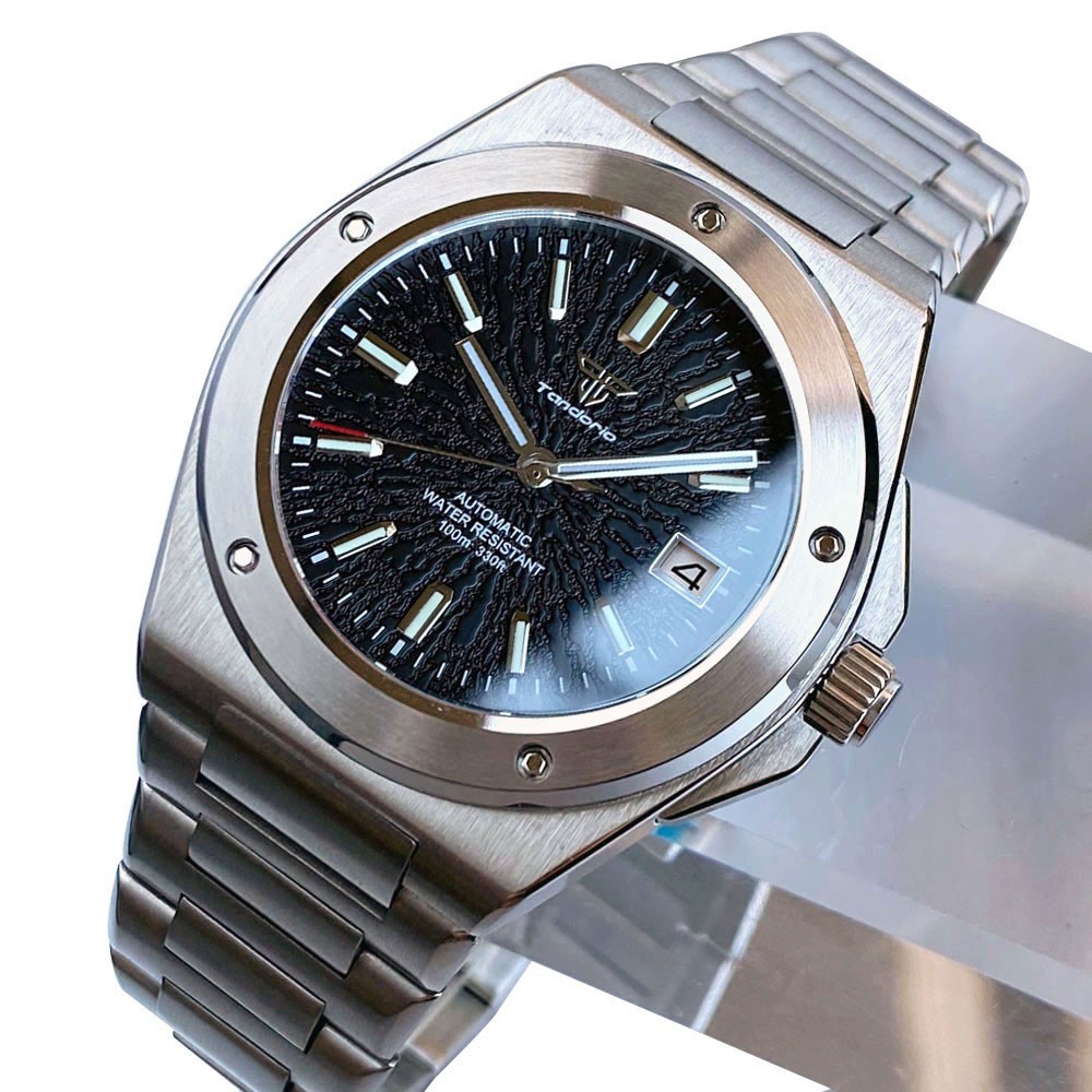 Texture Dial Tandorio NH35 Automatic Watch Sapphire Crystal 10ATM Waterproof Men