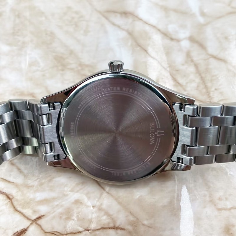 Bulova Classic 96B261 Gray/Black Dial Silver Bracelet Men Quartz Watch 40MM New