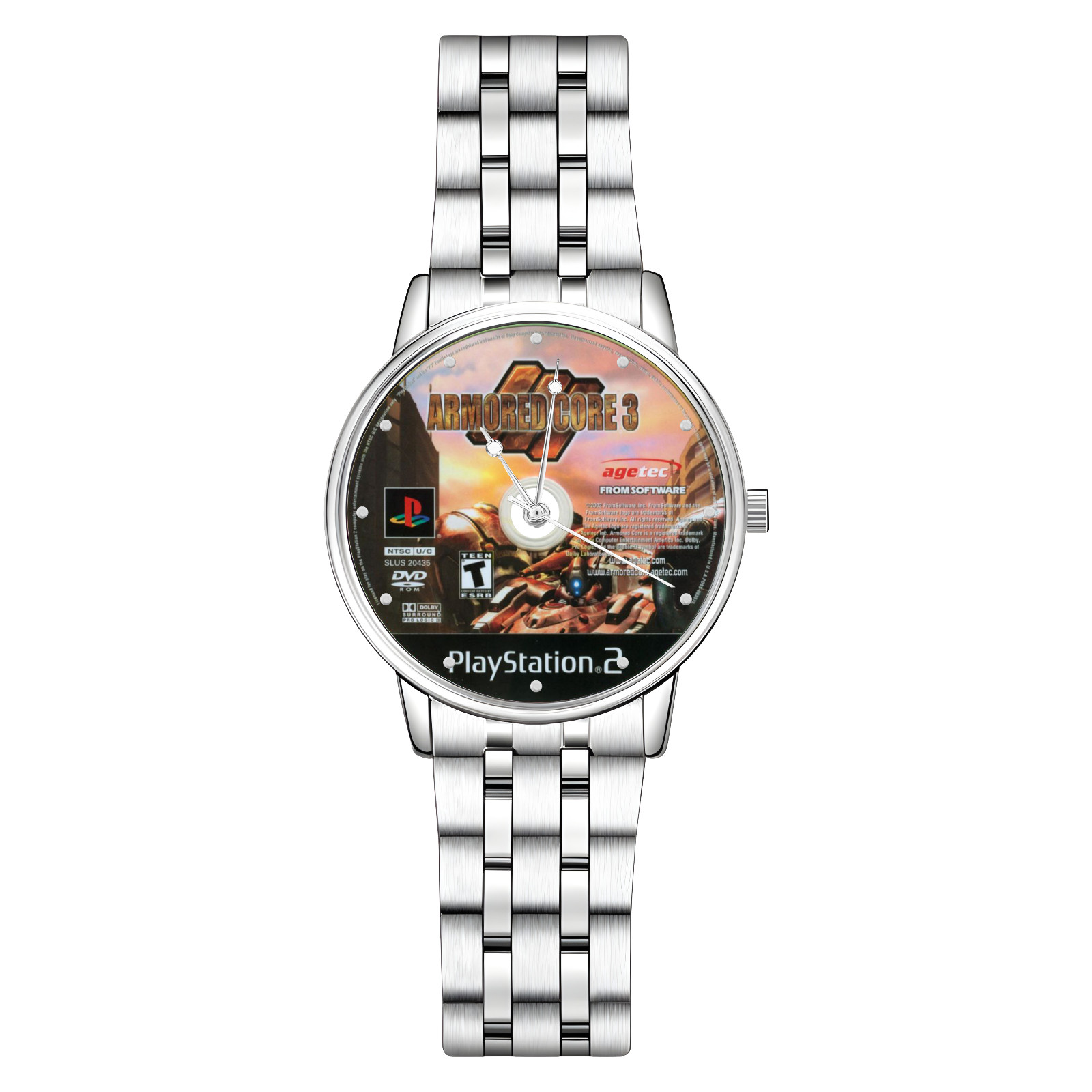 Armored Core 3 Game Disc Engraved Wrist Watch