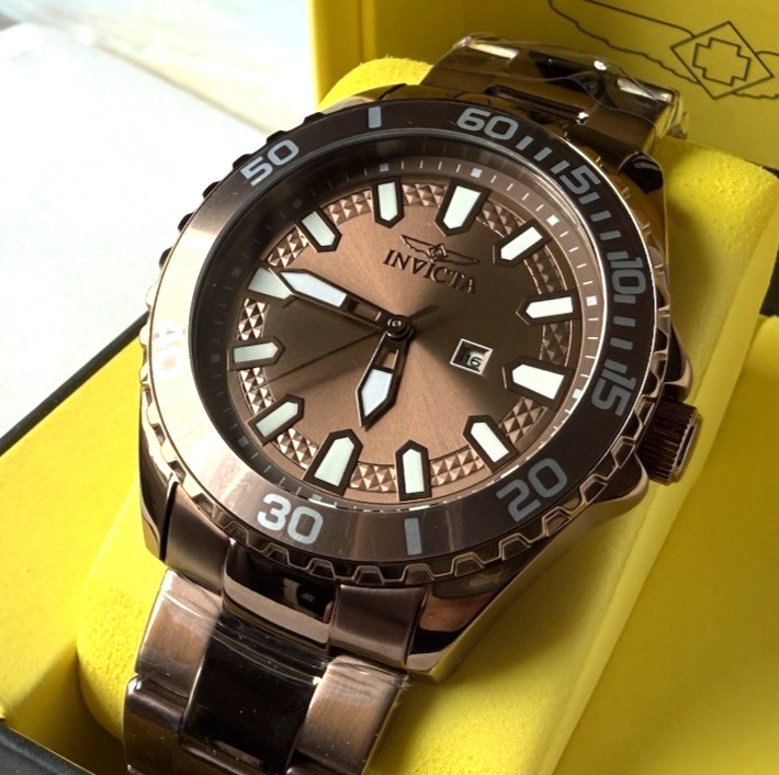 Invicta 46896 Pro Diver Men’s 46mm Dark Copper/ Brown Tone Link Watch