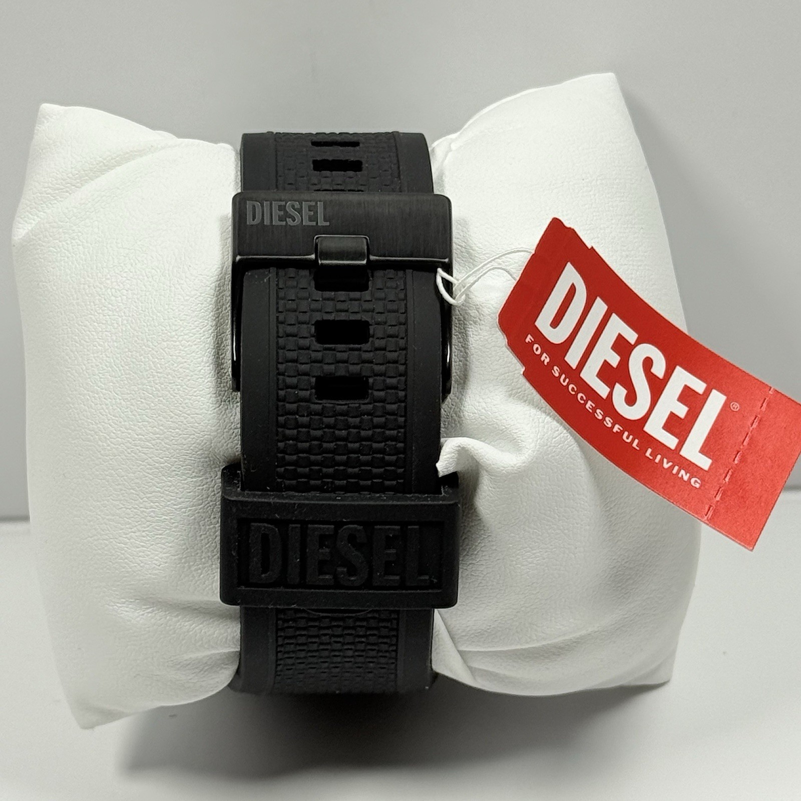 Diesel Framed DZ1986 Multicolor Face Black Dial Black Silicone Band Men’s Watch