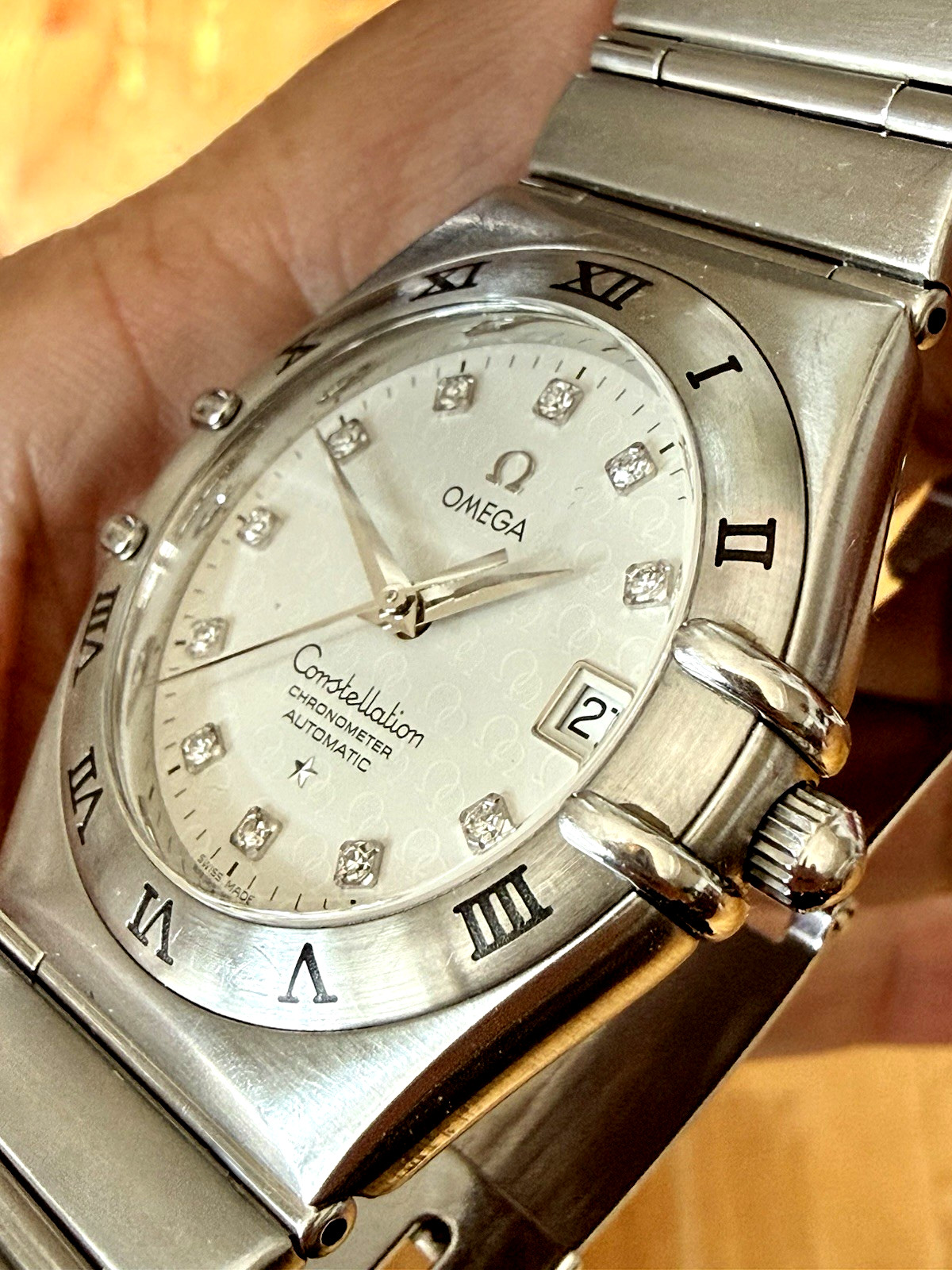OMEGA CONSTELLATION 50th ANNIVERSARY AUTOMATIC DIAMOND DIAL 35.5mm 1504.35 – BOX