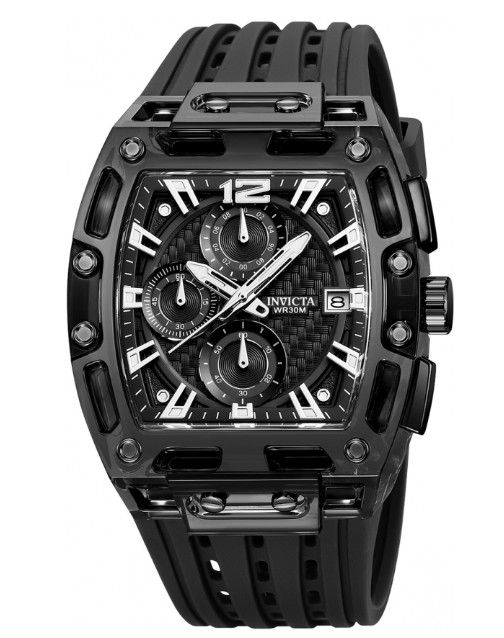 Invicta S1 Rally Allogrip Men 42mm Black Tone Case Black Metal Dial Black 70146
