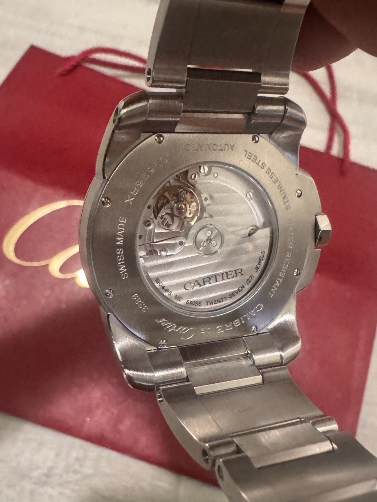 CARTIER CALIBRE DE CARTIER 42MM STAINLESS STEEL AUTOMATIC W7100016
