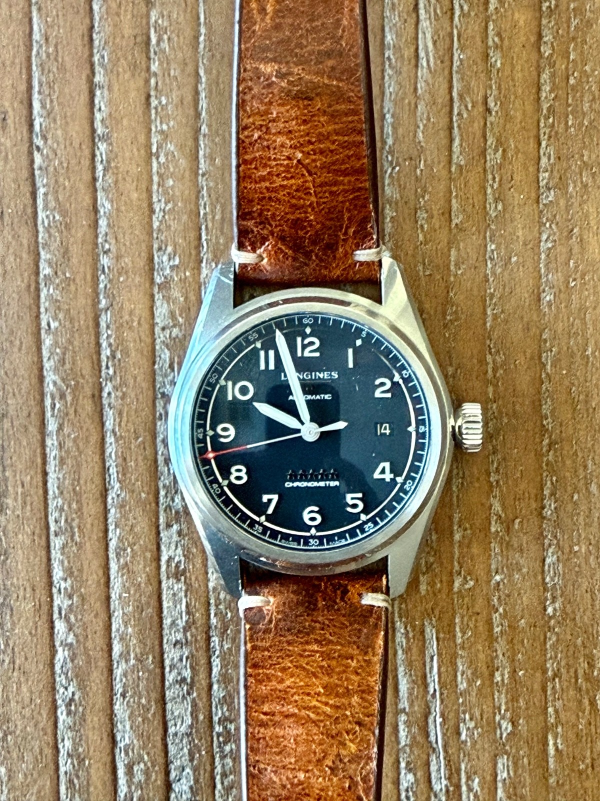 Longines Spirit Auto COSC 40 mm – Black Dial w/Leather Reference: L3.810.4.53.0