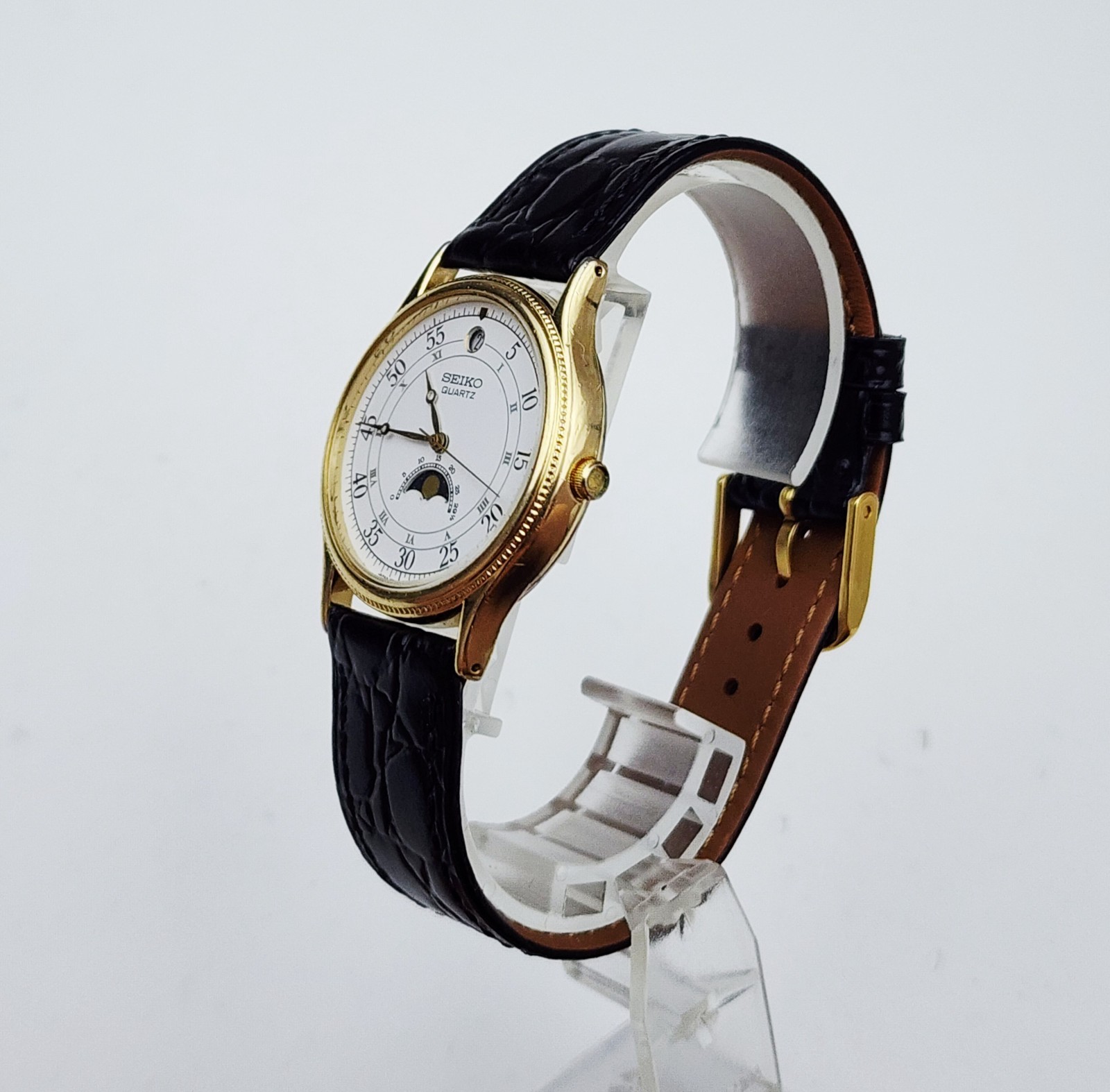 Men’s JAPAN Vintage 1988 MOONPHASE Watch SEIKO 6F22-7010