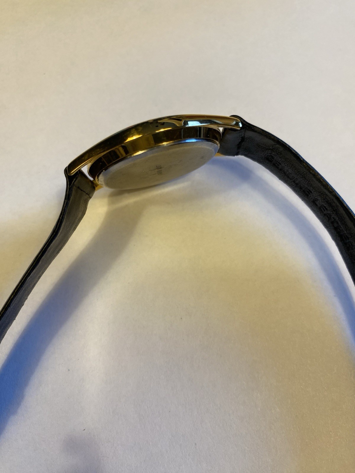 Vintage 1990s Indy 500 Watch Gold-Tone Leather Strap New Battery Works Great