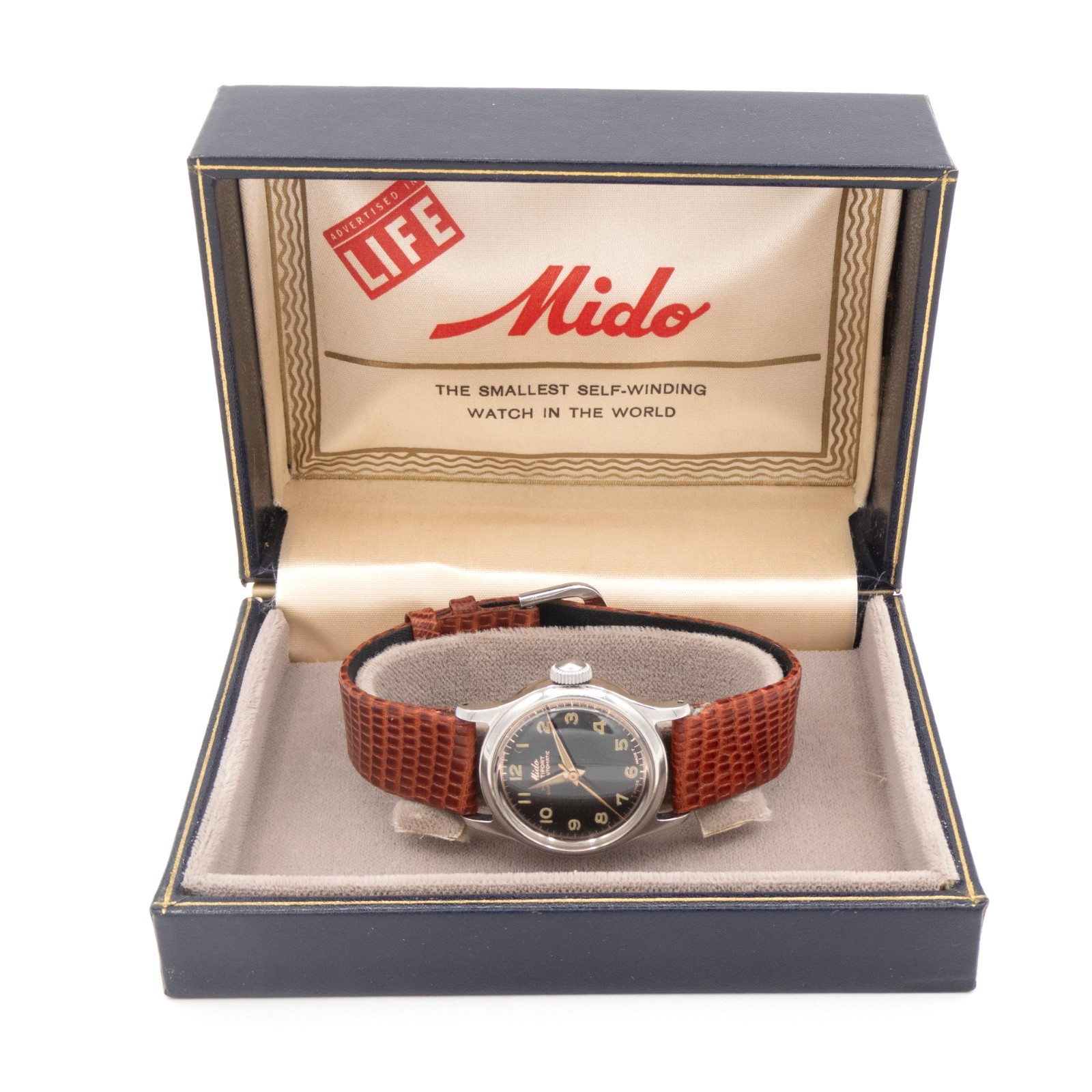 Vintage Mido Multifort Caliber 817 17-Jewel S/S Automatic Wristwatch, Keeps Time