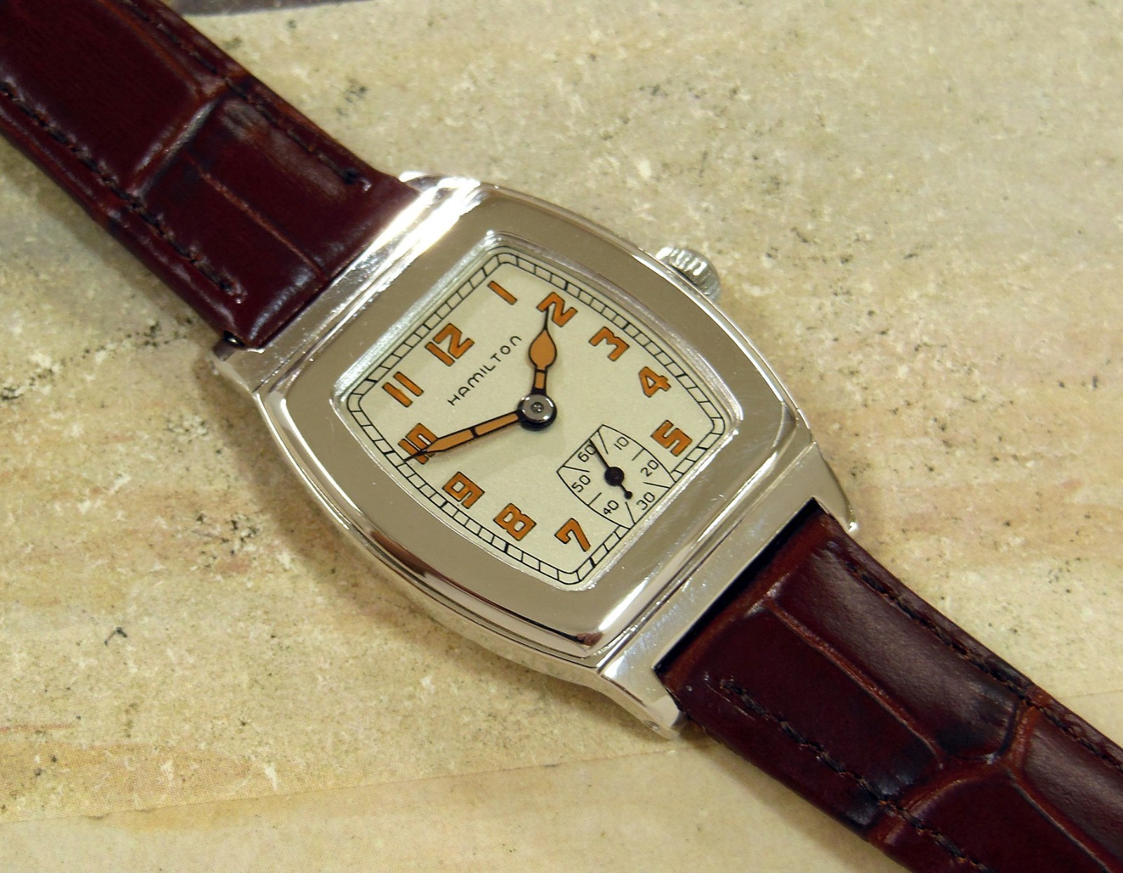 1930 Vintage HAMILTON RALEIGH, Stunning Silver Dial, Serviced, WARRANTY