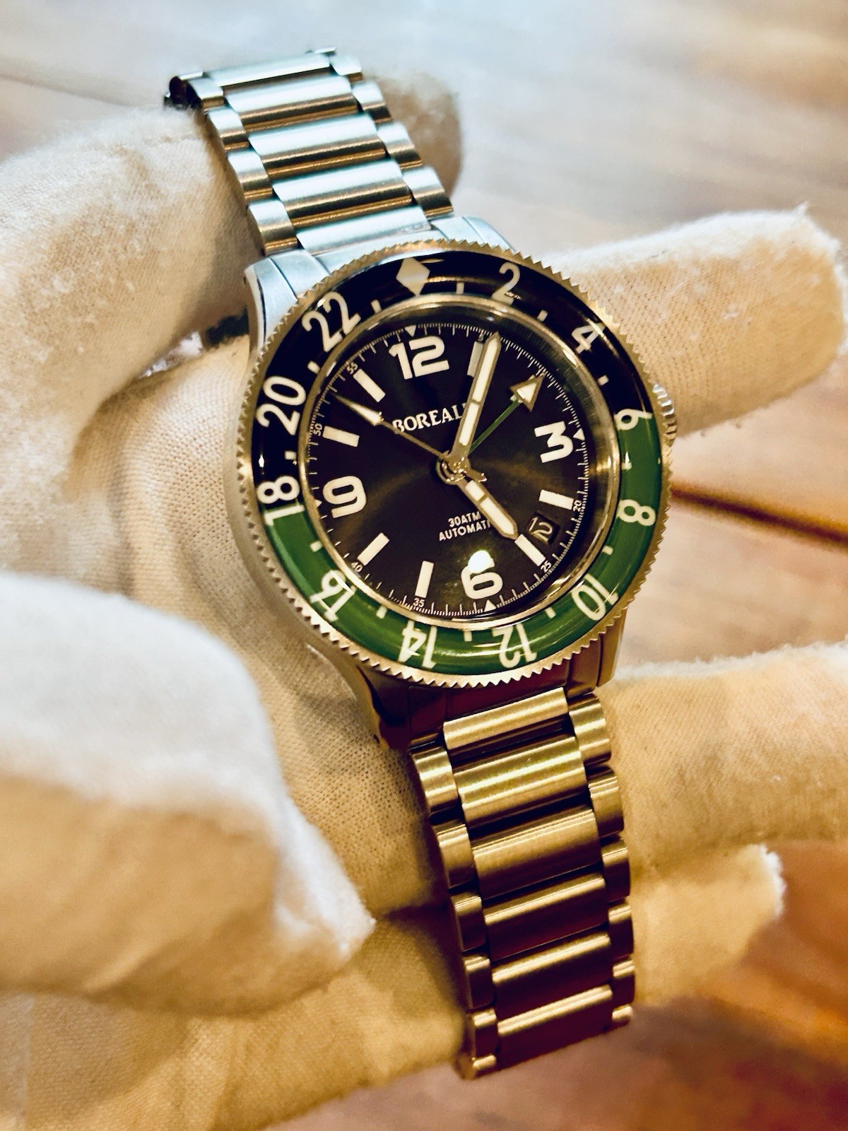BOREALIS SEA STORM MK2 GMT AUTOMATIC 300M DIVER, SAPPHIRE BEZEL/CRYSTAL, 41.5mm