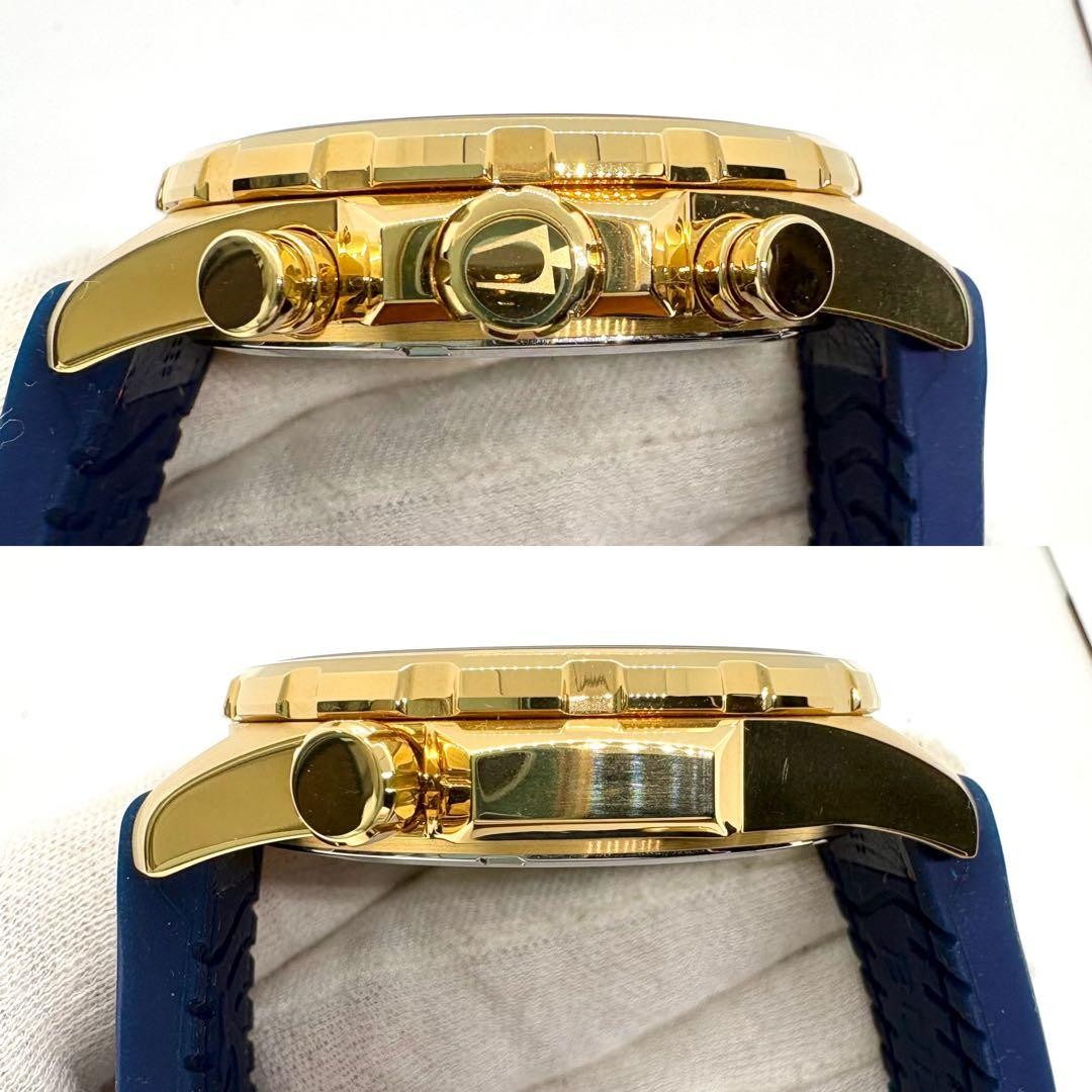 Working Excellent Condition Included Bulova Marine Star Chronograph Blue Dial QZ