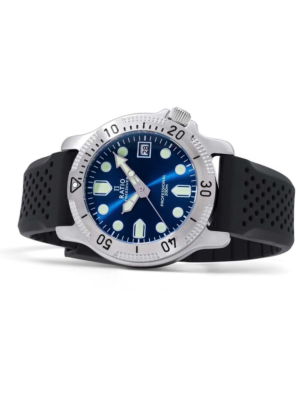 Ratio FreeDiver Silicon Strap Professional Quartz Diver’s RTF023 200M Mens Watch