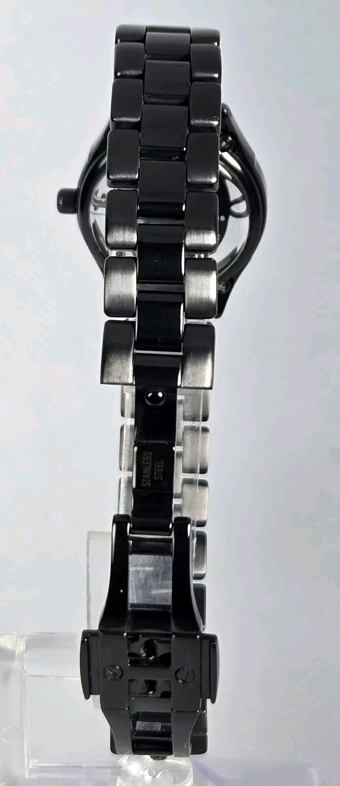 MARK BY MARK JACOBS WOMEN’S SKELETON STAINLESS STEEL WATER RESISTAN BLACK DIAL