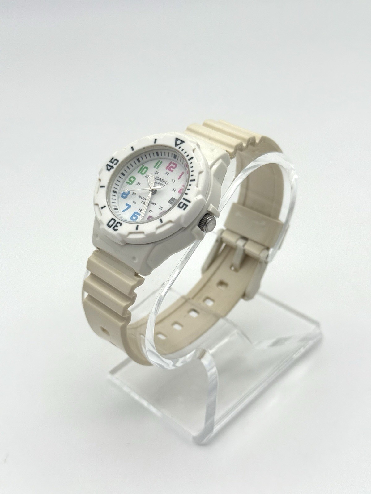 Casio LRW-200H White Multicolor Dial Analog Quartz Watch Water Resist Women’s
