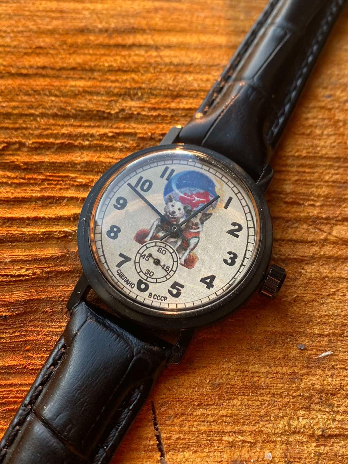 Space Dogs Belka Strelka Vintage Watch Mechanical Gagarin Russian Wrist Soviet