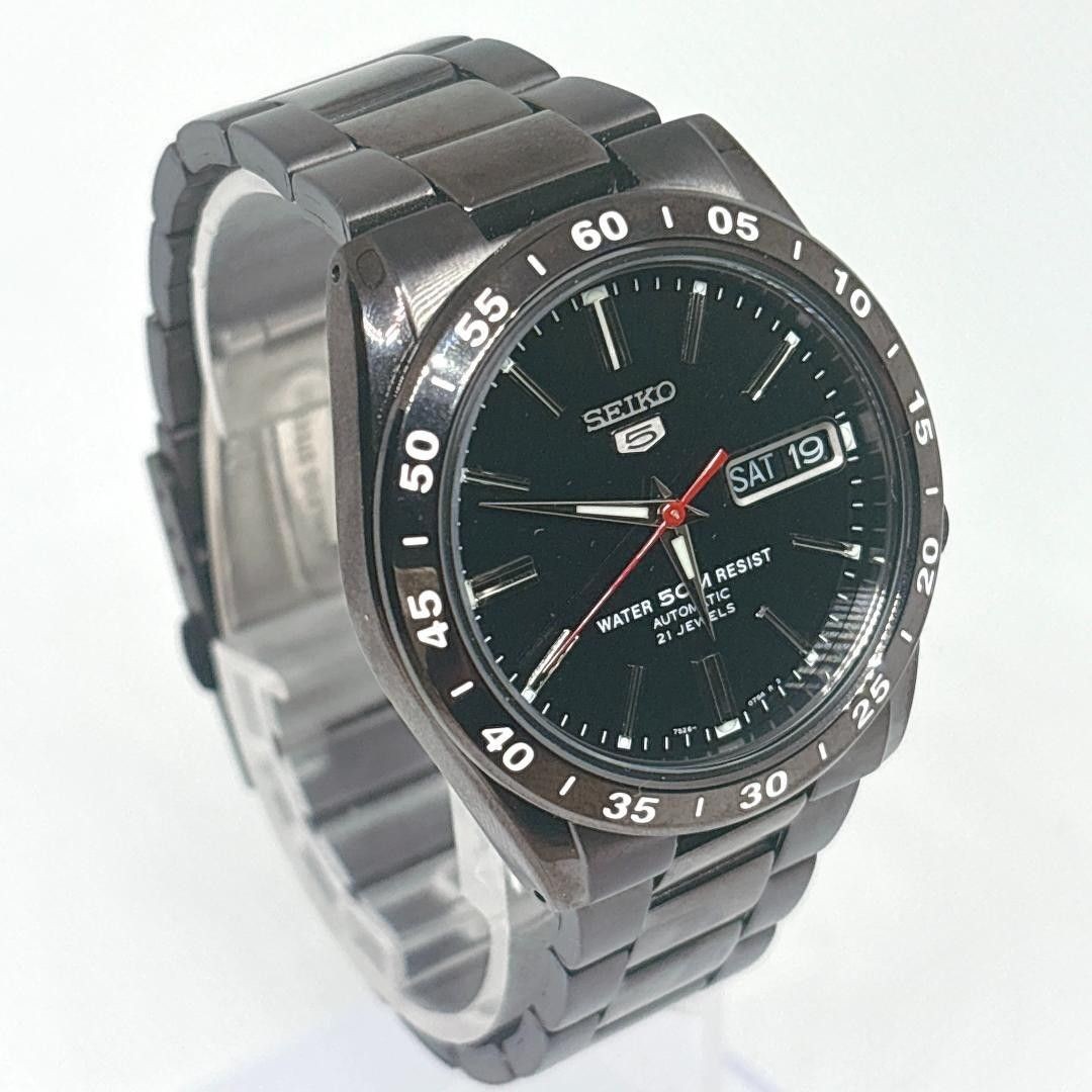 SEIKO 5 Automatic Black Dial Day Date Watch Overseas Model