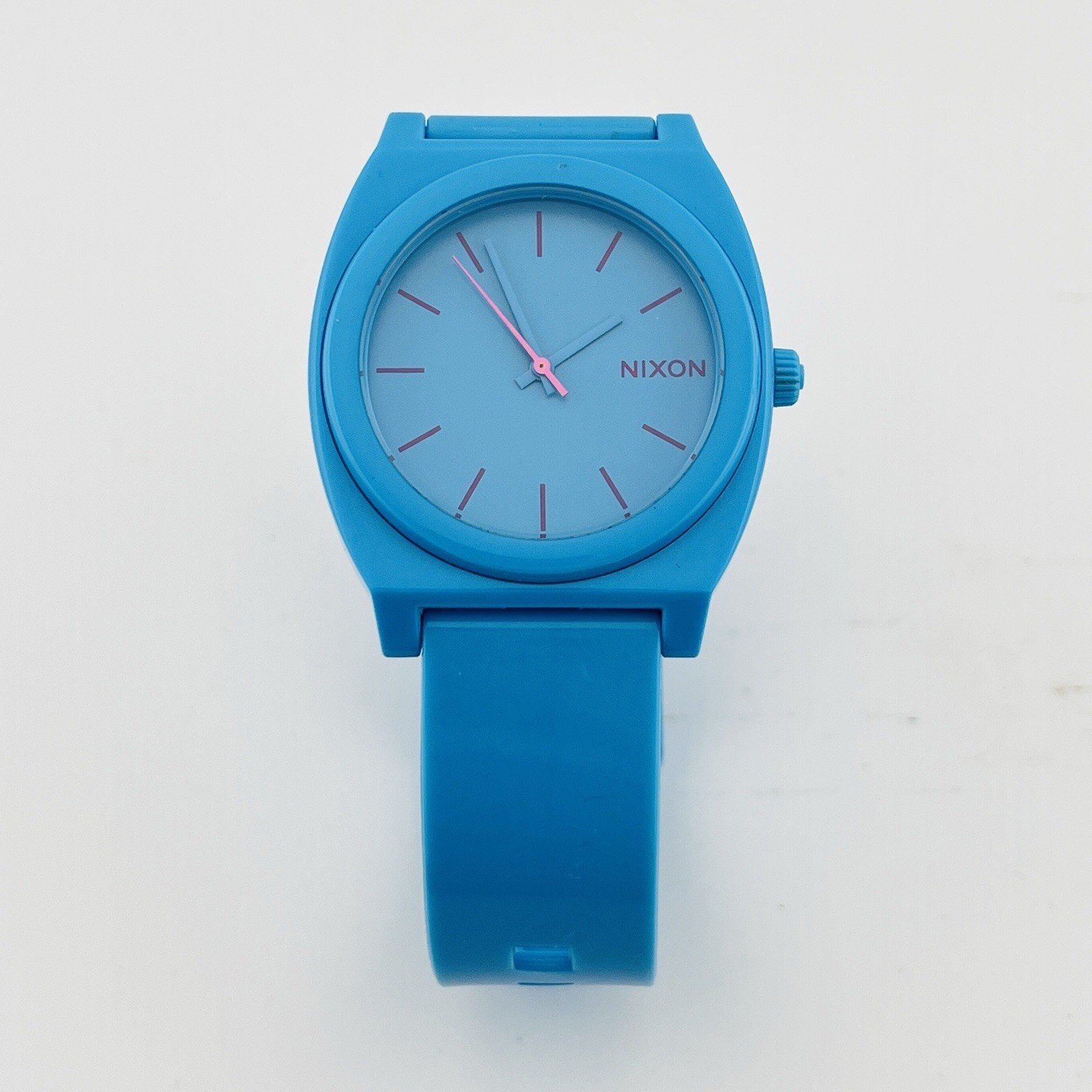 Nixon Time Teller P Watch Blue Pink Analog Polycarbonate Unisex 40mm