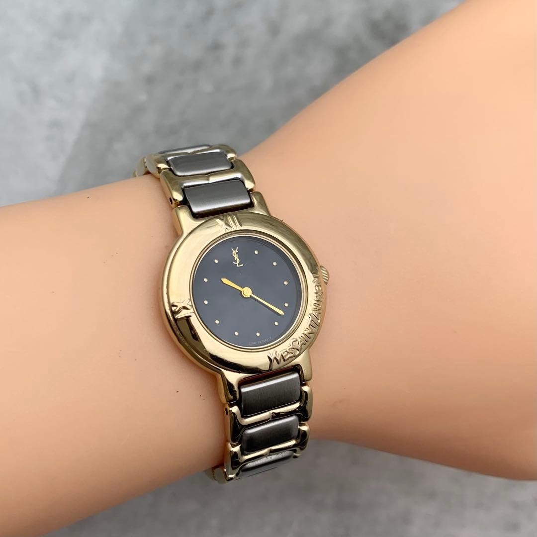 Yves Saint Laurent 2200-229789Y Black Dial Bracelet Watch Quartz Ladies