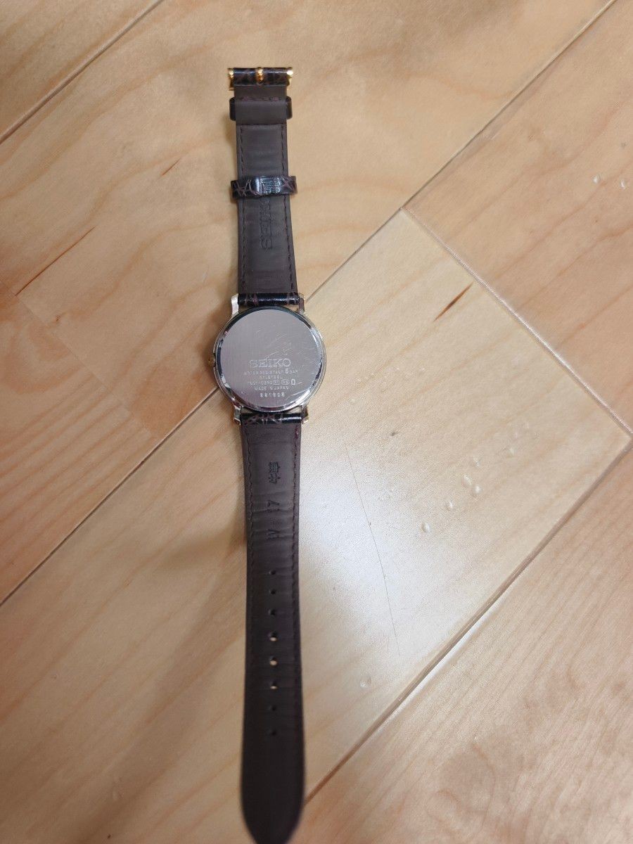 SEIKO Quartz Roman Numeral Leather Watch Used