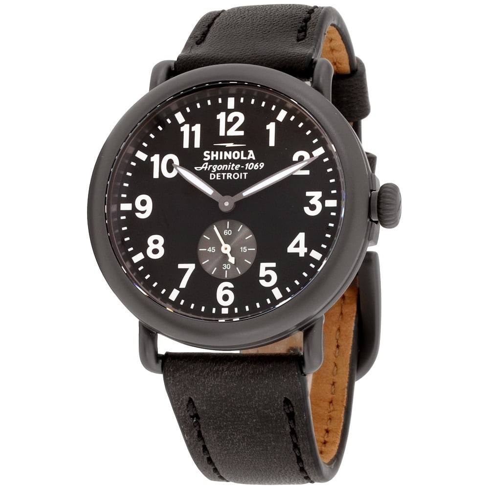 Shinola Runwell 41MM Men’s Watch, Black Dial, Quartz Movement, Black PVD