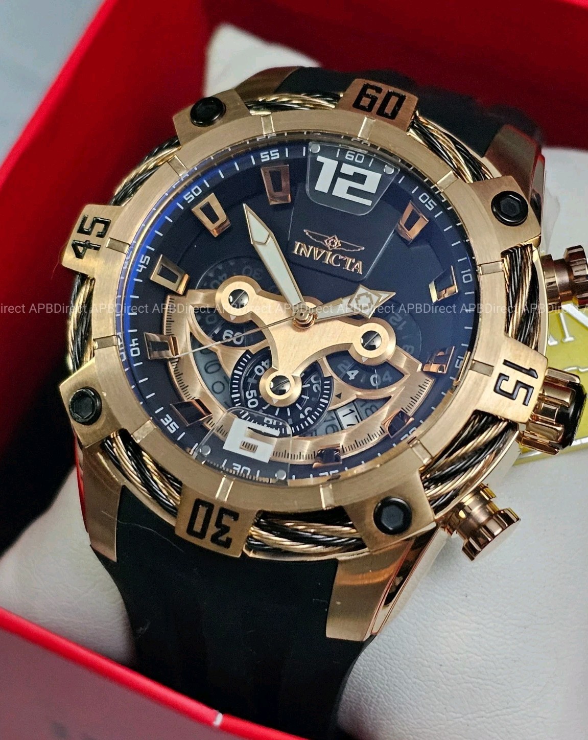 Invicta – BOLT EXCLUSIVE – 51mm SPINNING DIALS Chronograph – Quartz mens watch