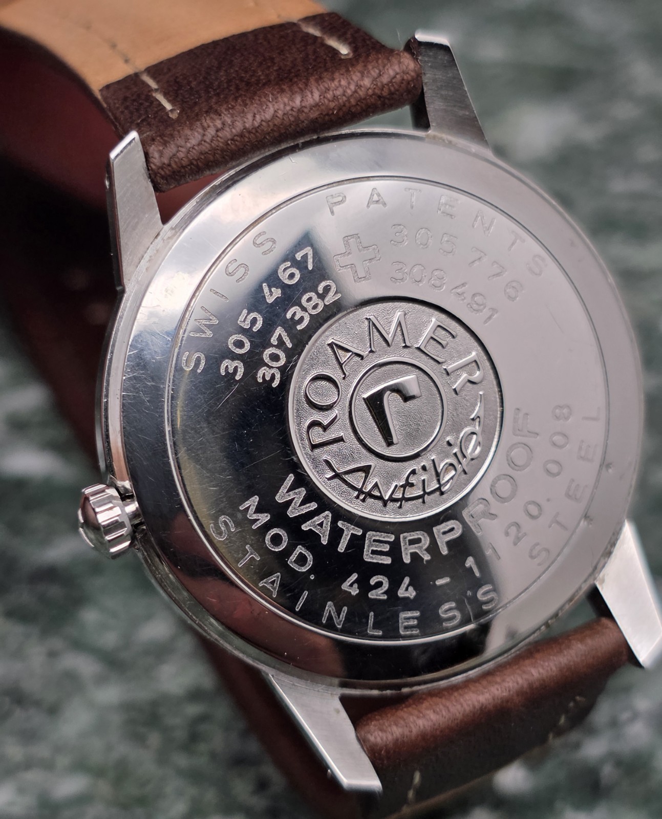 Roamer Amphibious Black Dial Vintage Watch