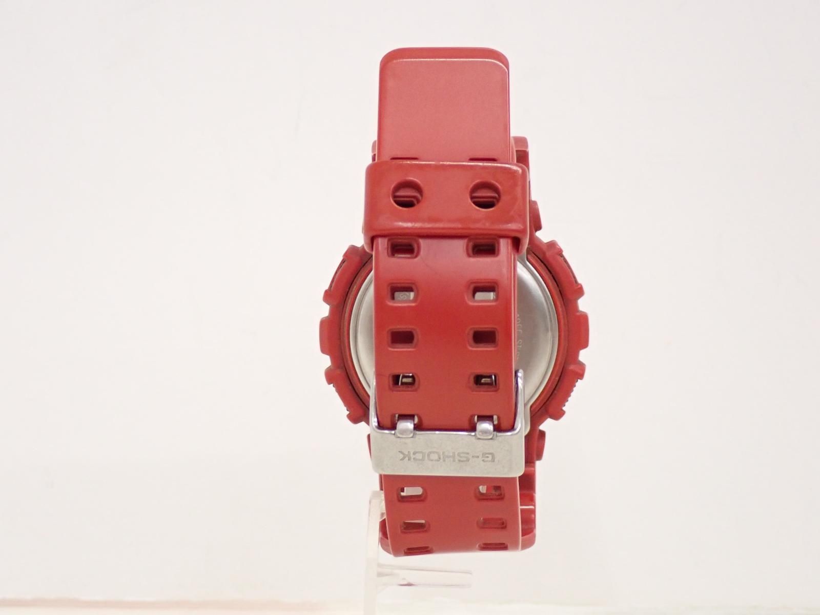 CASIO G-SHOCK GA-110FC-1AJF Digital Analog Combo Watch Red Yellow Used Japan