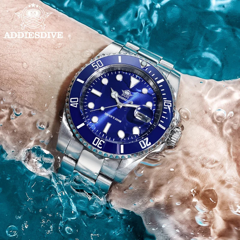 ADDIESDIVE MY-H3-2 41mm Quartz Dive Watch Ceramic Bezel 200M BGW9 Lume