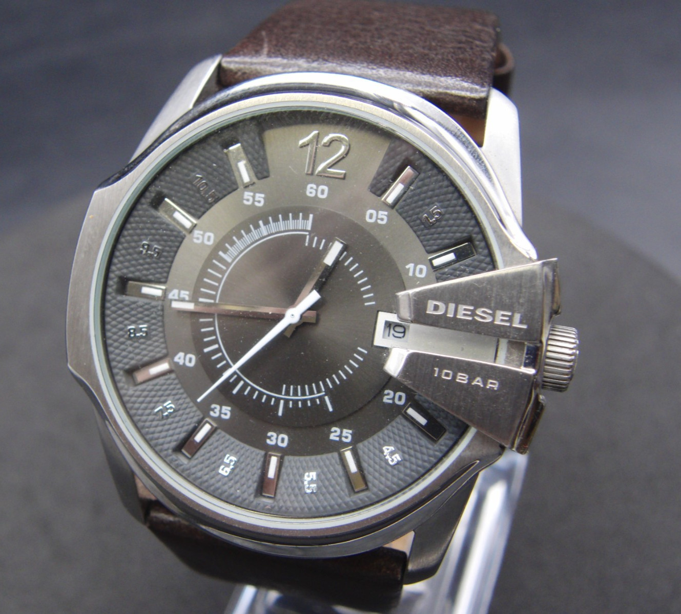 Diesel DZ-1206 111306 10BAR Stainless Steel Watch Men’s Watch Leather strap