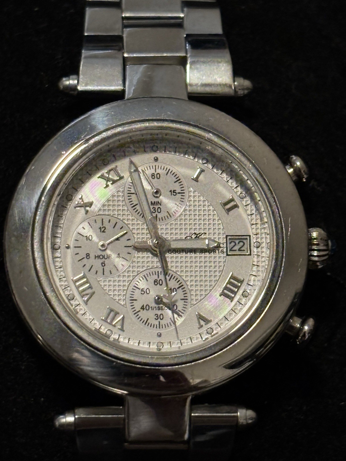 Men’s Vintage Klaus Kobec Chronograph Couture SPORT. It Works!!!! New Battery!!